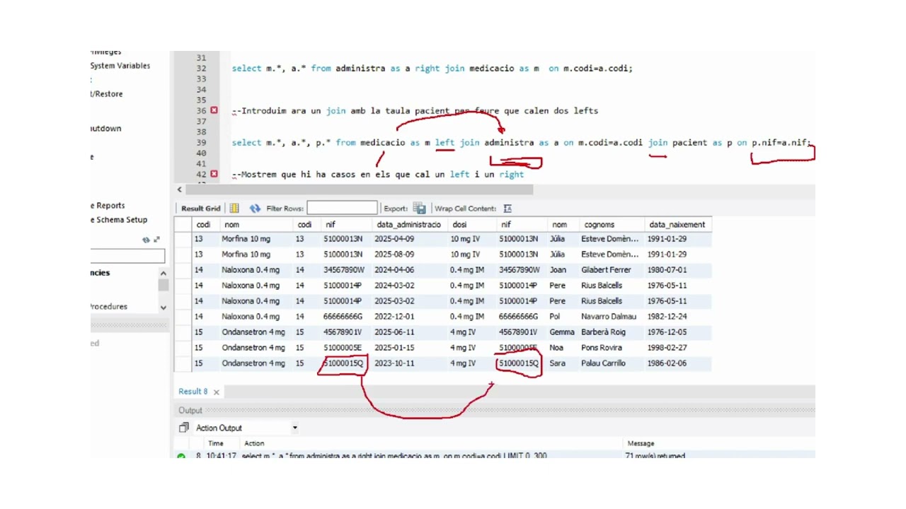 DA2 0484 U3L2020 Consultes SQL complexes  Full join, left join, right join