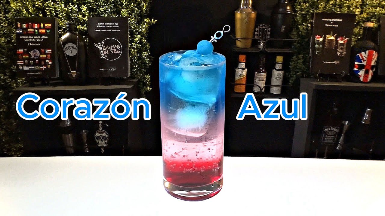 Como Hacer la BEBIDA CORAZÓN AZUL 💍 con VODKA