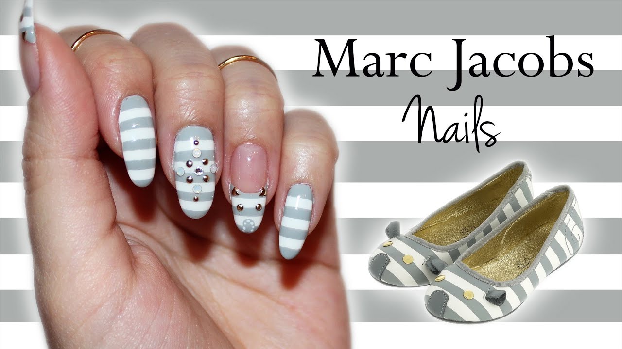 Marc Jacobs Nails| Grey Striped Mouse ♡