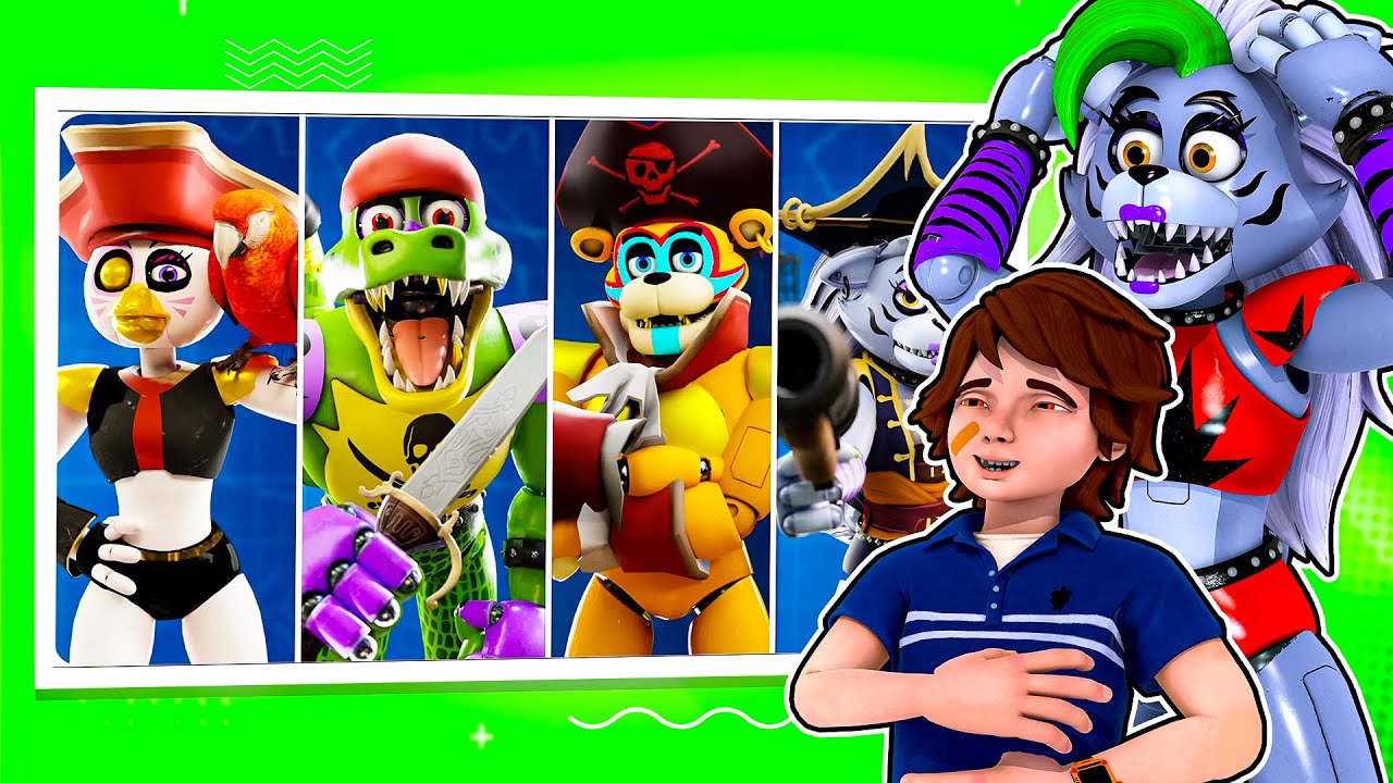 NEW FNAF Security Breach SKINS?! REACT with Roxanne Wolf and Gregory