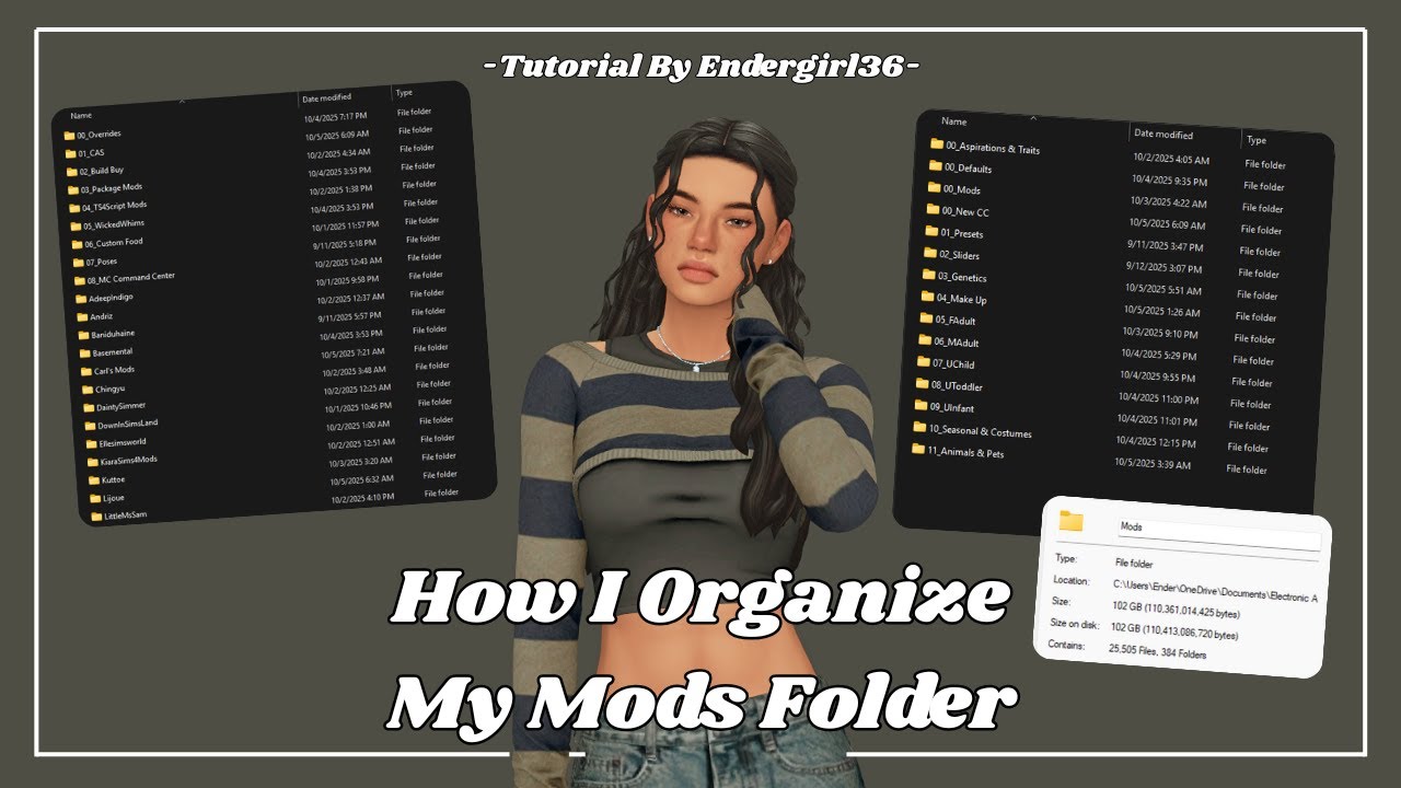 How I Organize My Mods Folder (+ Template) | Sims 4 Tutorial