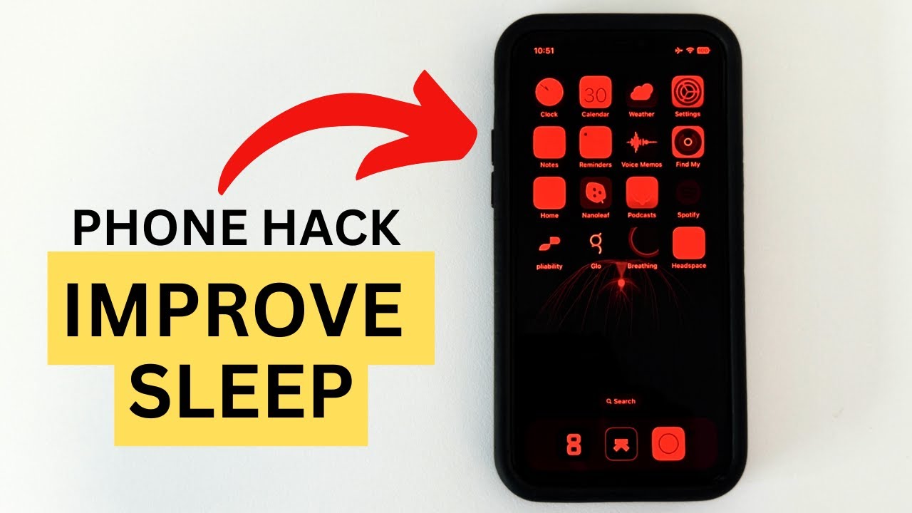 How To Turn Your iPhone Screen Red (improve sleep & health by blocking blue light)