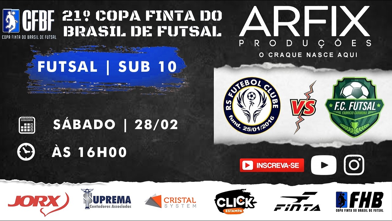 RS SÃO CAETANO x FC FUTSAL - FUTSAL | SUB 10