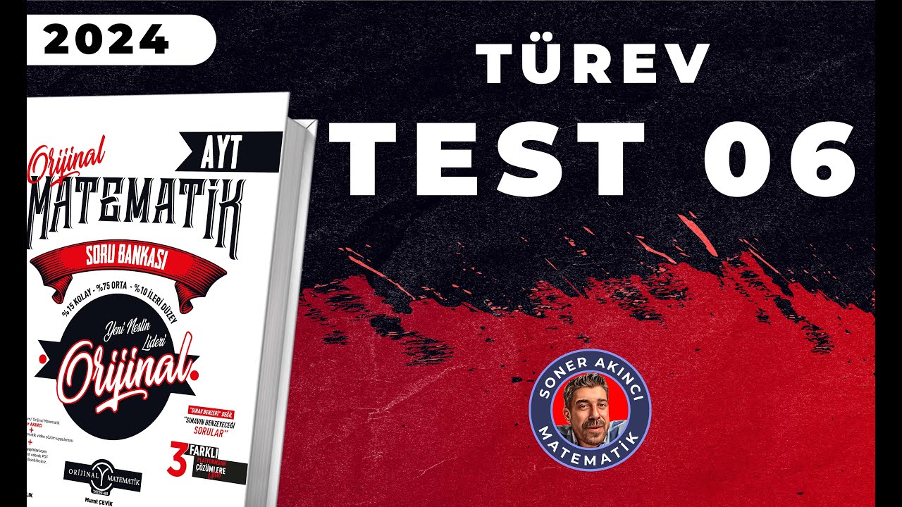 Türev TEST 06 | ORİJİNAL AYT SORU BANKASI | #yks2024