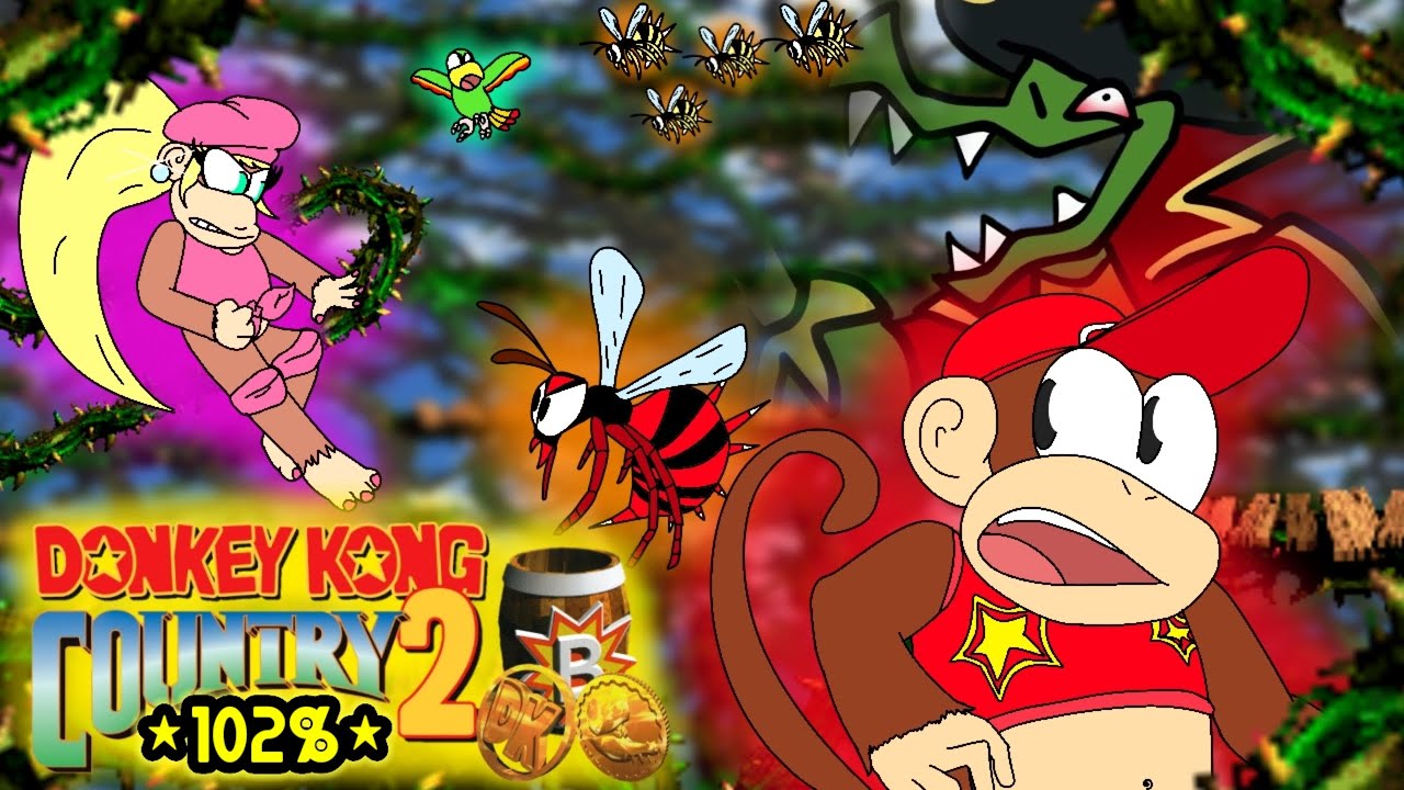 O RESGATE DOS PRIMATAS!-DONKEY KONG COUNTRY 2 DIDDY'S KONG QUEST (102%)