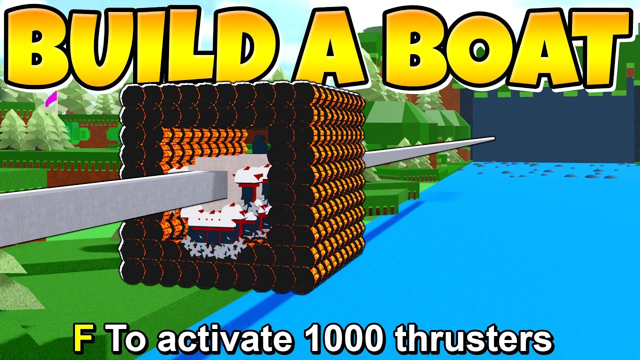 THE WORLDS FASTEST ZIPLINE IN Build a Boat! *1000 Thrusters!*
