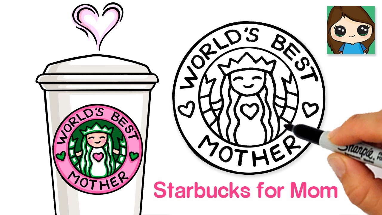 How to Draw Starbuck's Coffee for Mom | Mother's Day Art