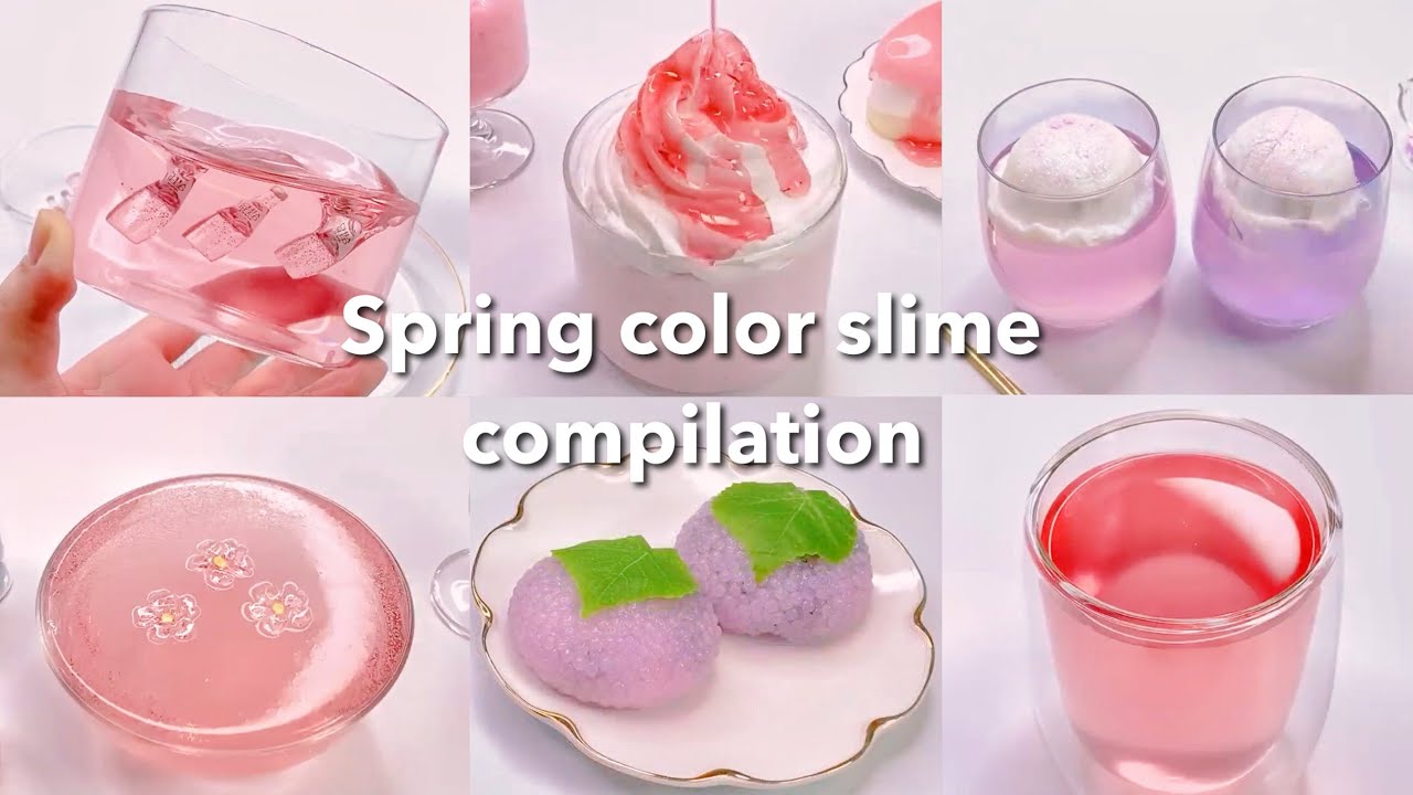 【ASMR】🌸春色スライムまとめ🌸【音フェチ】Spring color slime compilation