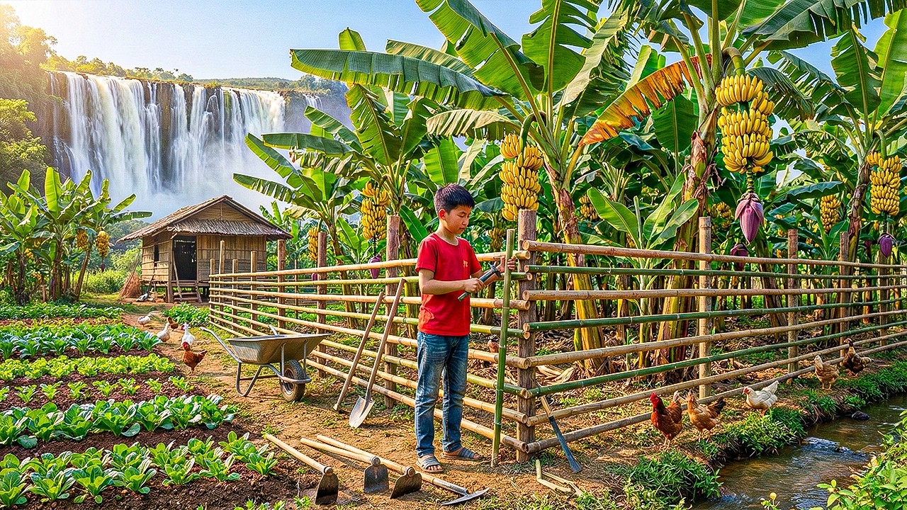 Country Life: Orphan Boy Building an Orchard After a Storm Destroyed His Old Trees