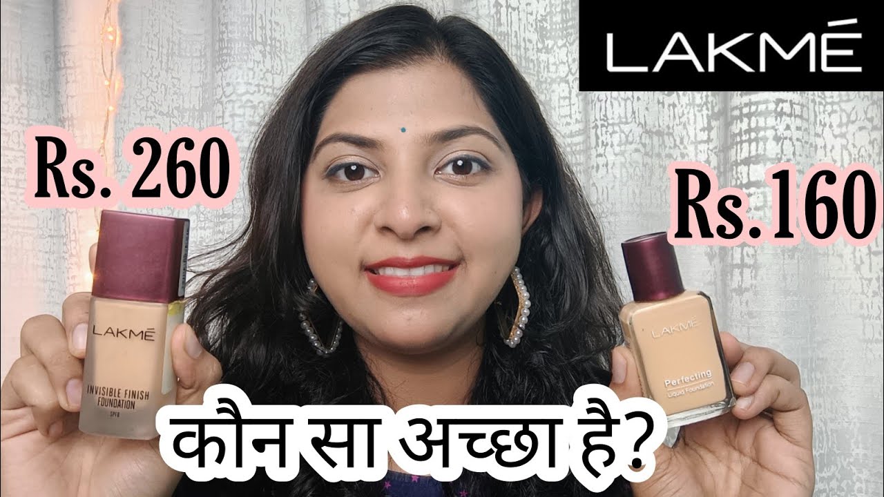 Lakme Perfecting Foundation VS Lakme Invisible Finish Foundation Review & Demo | Sankita Patil