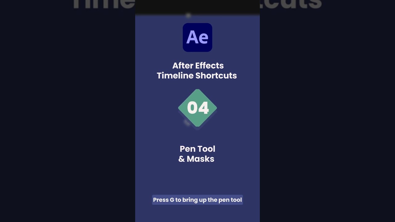 After Effects Timeline Shortcuts 04 - Pen Tool & Masks | #aftereffects #aftereffectstutorial