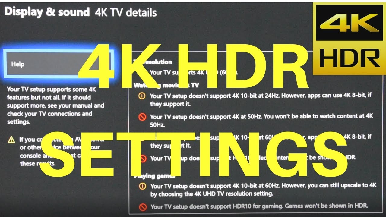 4K HDR Settings for Xbox One X Solved (LG Samsung Sony 4K HDR TVs)