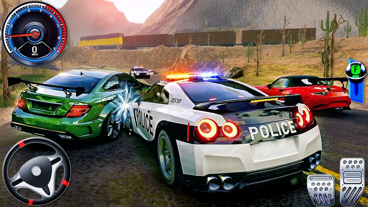 Police Car Chase Simulator 3D - Highway Racers Pursuit Real Cop Cars - PS5 PRO GamePlay