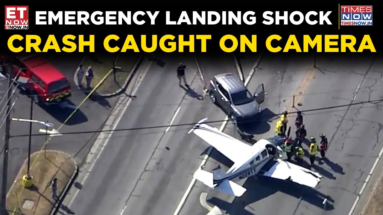 Emergency Landing Gone Wrong: Small Plane Crashes Into Cars in Georgia | Watch | Top News | ET Now