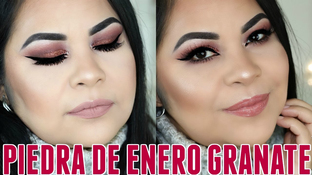 Maquillaje Guindo Inspirado en Piedra del mes de Enero Granate