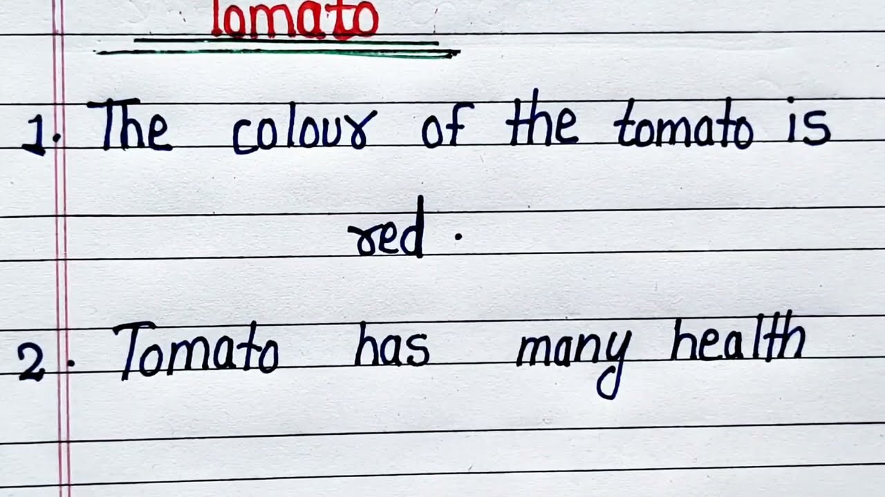 5 lines on tomato in english/essay on tomato in english