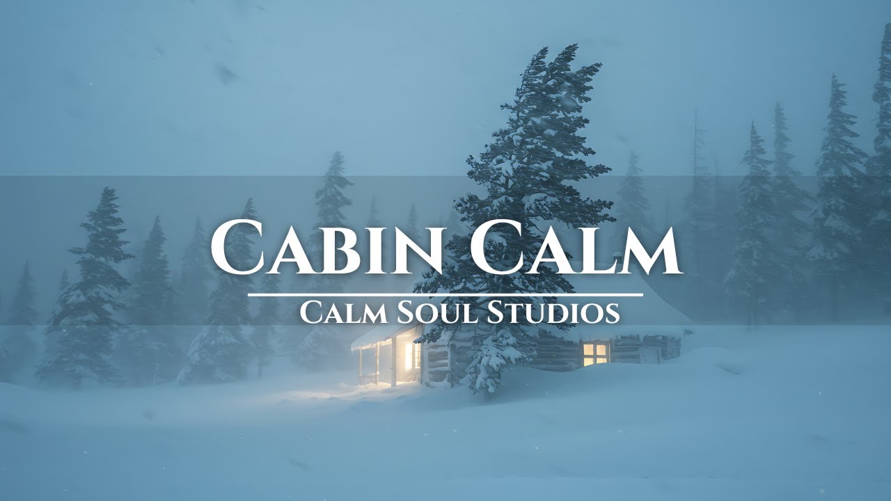 Sheltered in a Winter Cabin ❄️ Snowstorm Outside, Calm Inside