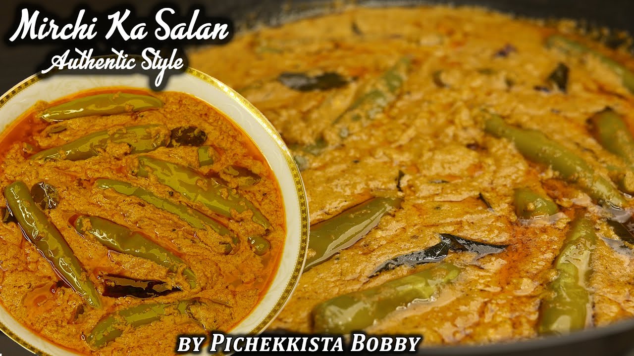 Mirchi Ka Salan Authentic Hyderabadi wedding style by Pichekkista Bobby |మిర్చికా సాలన్ అసలైన పద్దతి