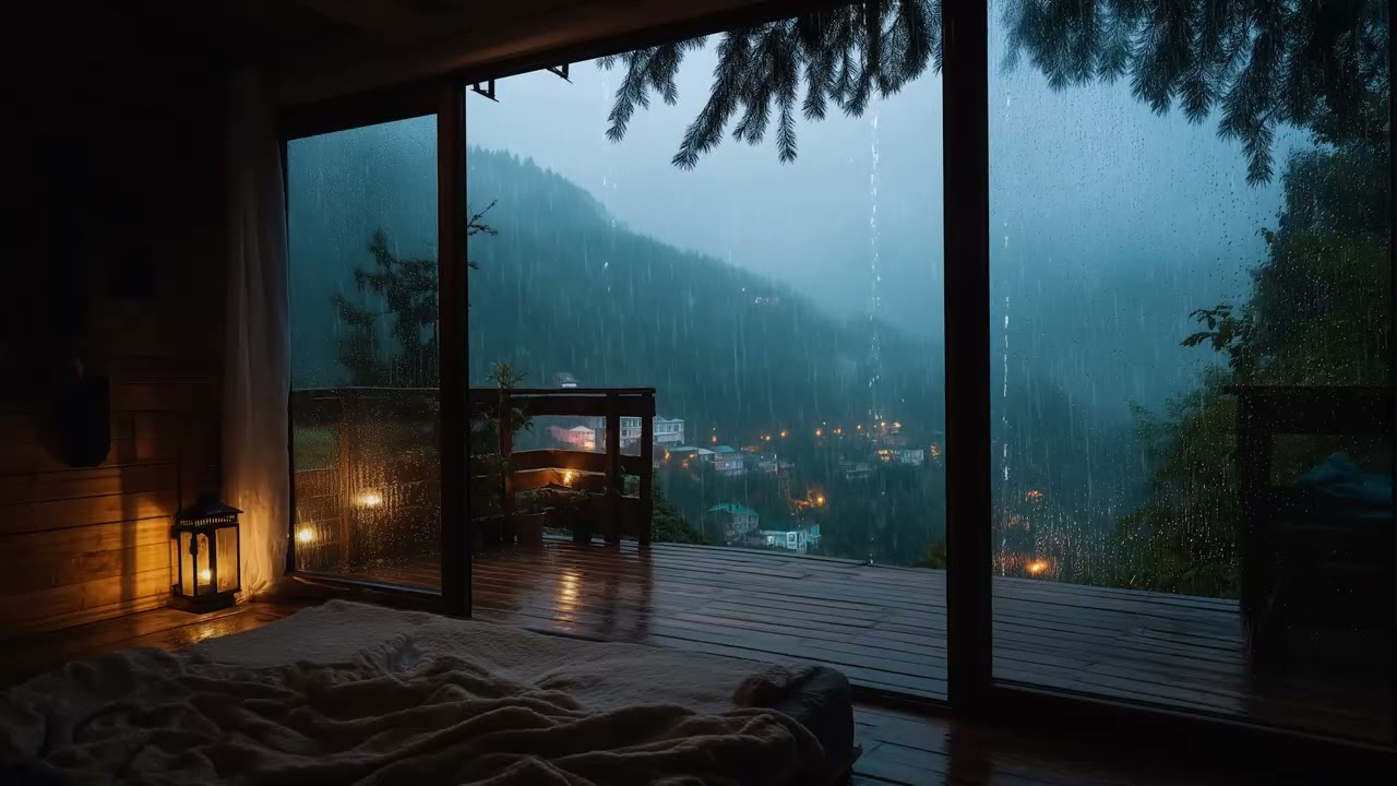 Slow Rain and Silence in a Dark Room (No Ads) Soft Minimal Ambience for Focus 🌧️