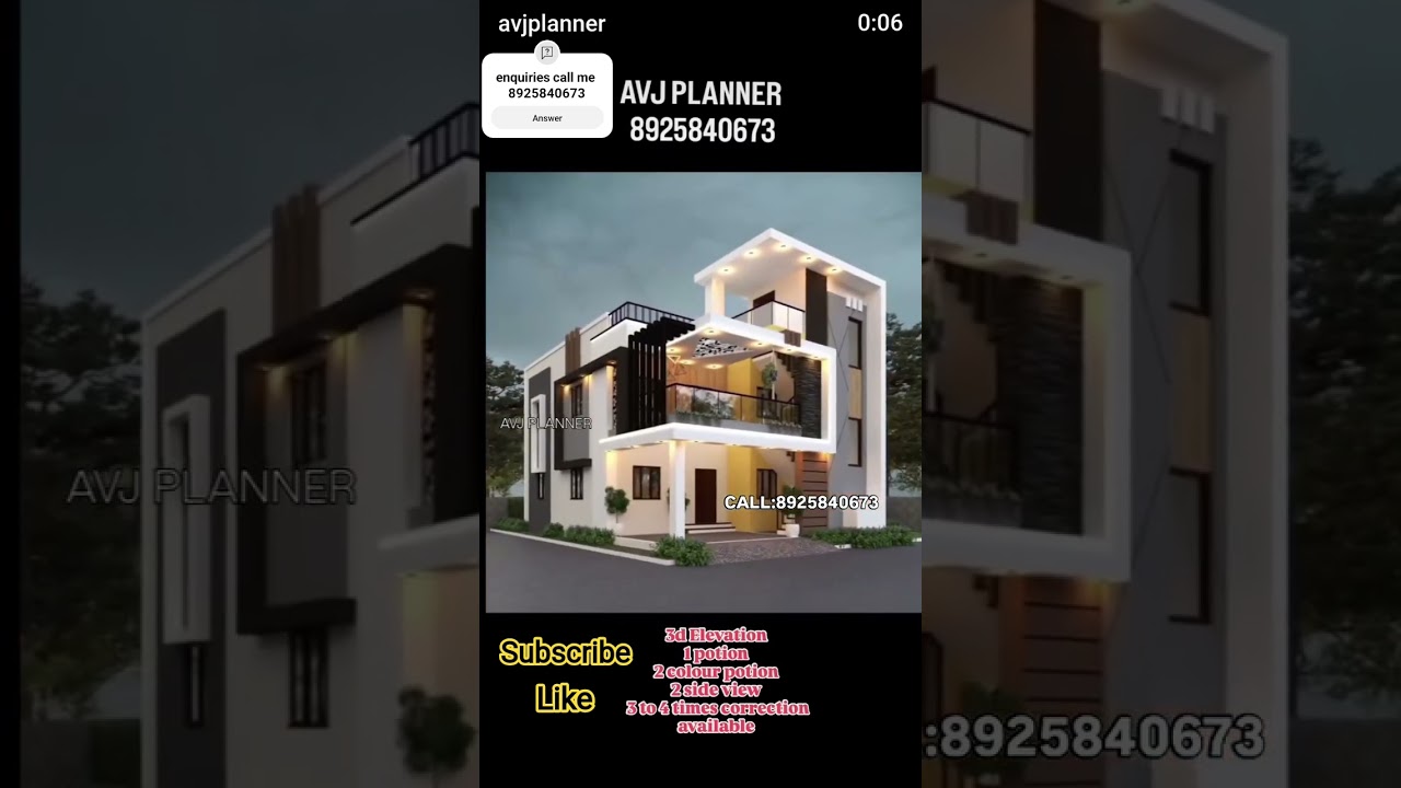 #chennai #home #elevation #builders #2dplan 🏡24 hours open ⏳☎️CALL :8925840673 like and subscribe👍