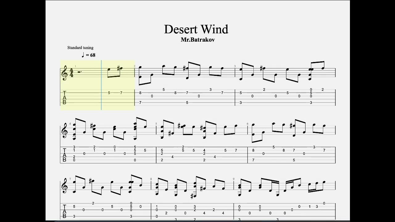 Mr.Batrakov - Desert Wind  Score