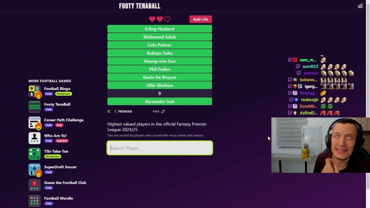 04 tests his Fantasy Premier League Knowledge... *footy tenable*