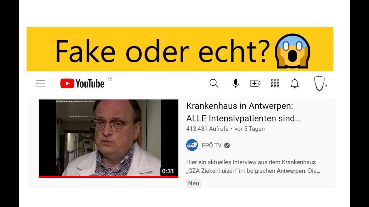 Krankenhaus in Antwerpen: ALLE Intensivpatienten sind vollst&auml;ndig geimpft! - Fake oder Echt?