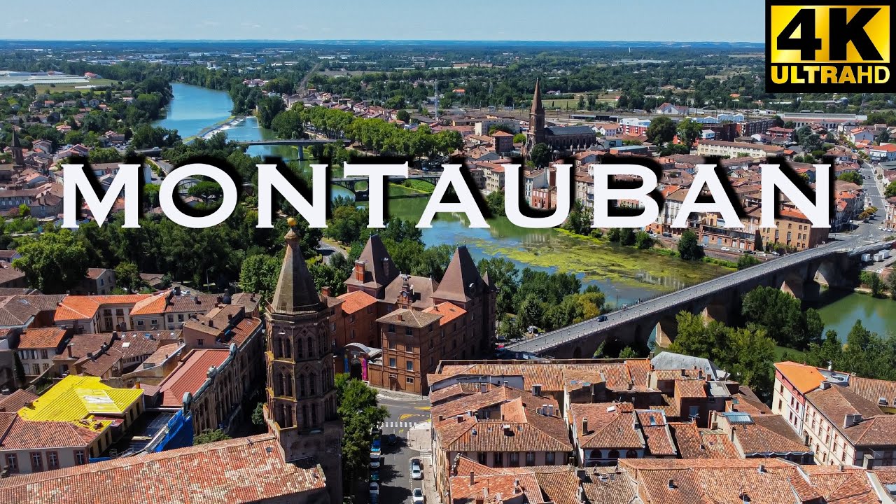 MONTAUBAN, France 🇫🇷 ⎮Walking & flying tour around the city with drone. 4K video