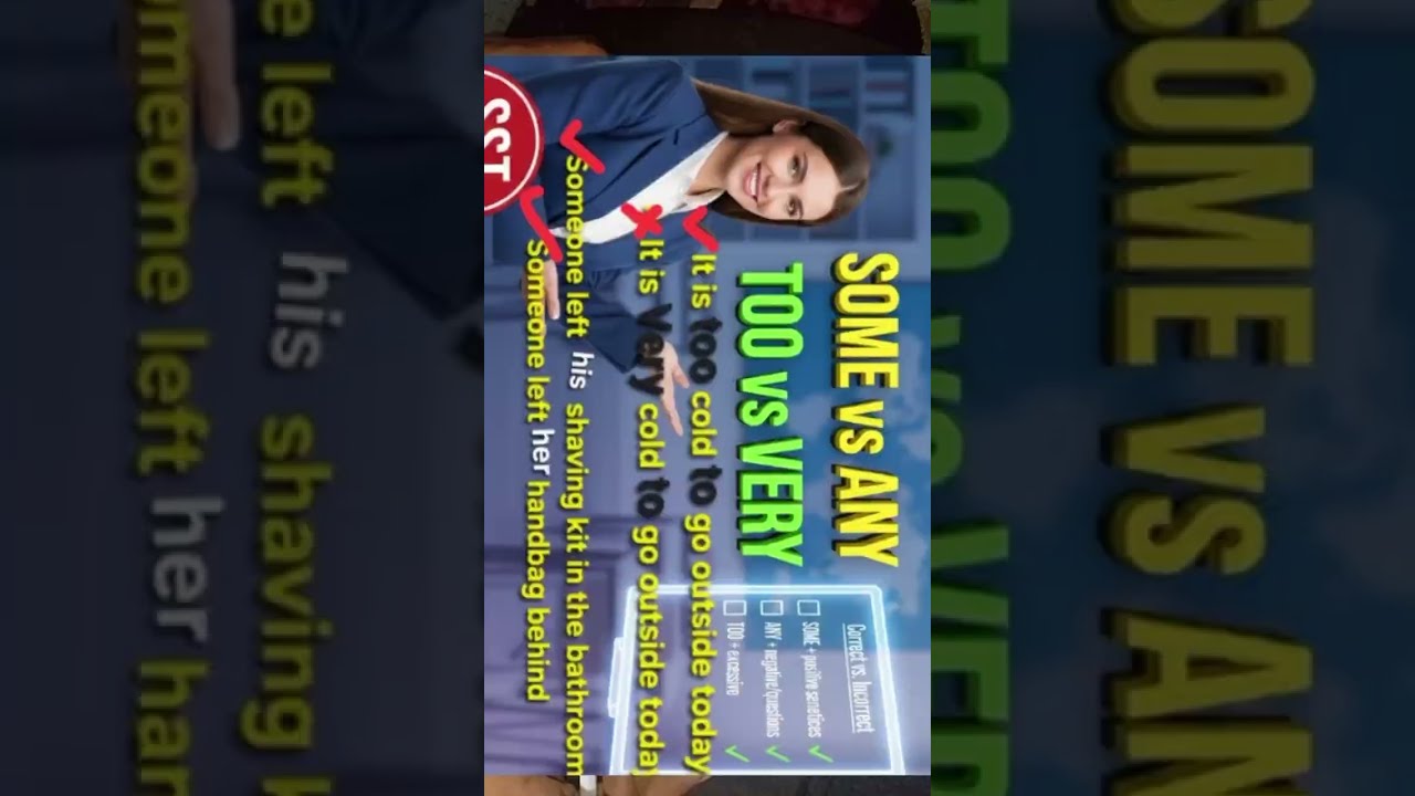 Some vs  Any & Too vs  Very Clear Rules with Simple Examples