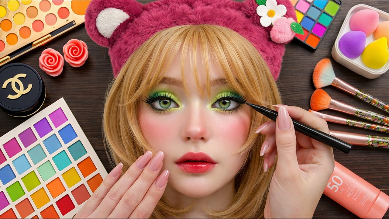 ASMR Makeup Compilation For Sleep | 1 hour (No Talking) 72