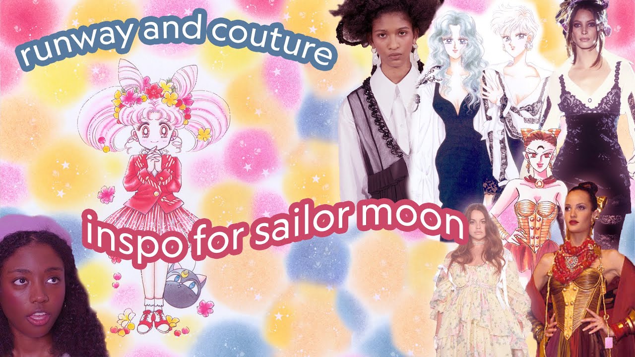 re-imagining sailor moon illustrations | styling with modern runway fashion