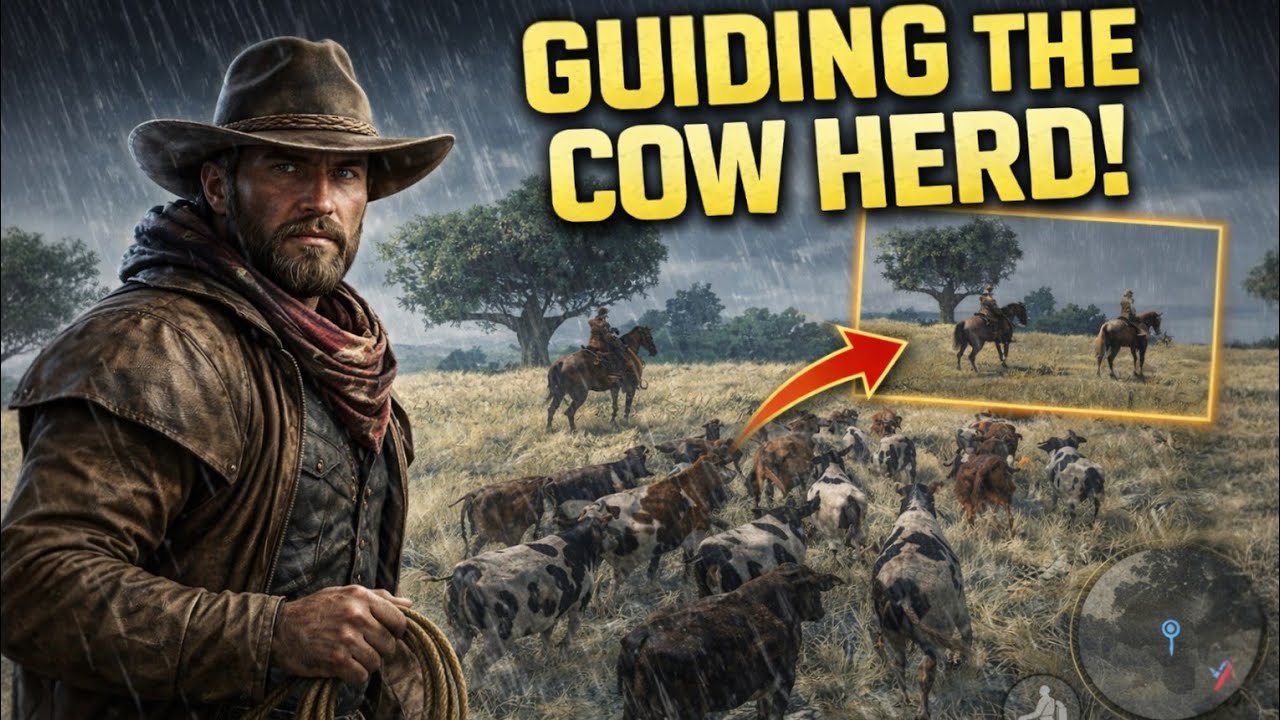 Barish Mein Cow Herd Guide Karna 😱 | RDR2 Most Realistic Mission
