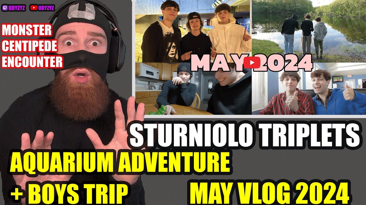 STURNIOLO TRIPLETS Aquarium Adventure + Boys Trip (may 2024)... (MONSTER CENTIPEDE ENCOUNTER)