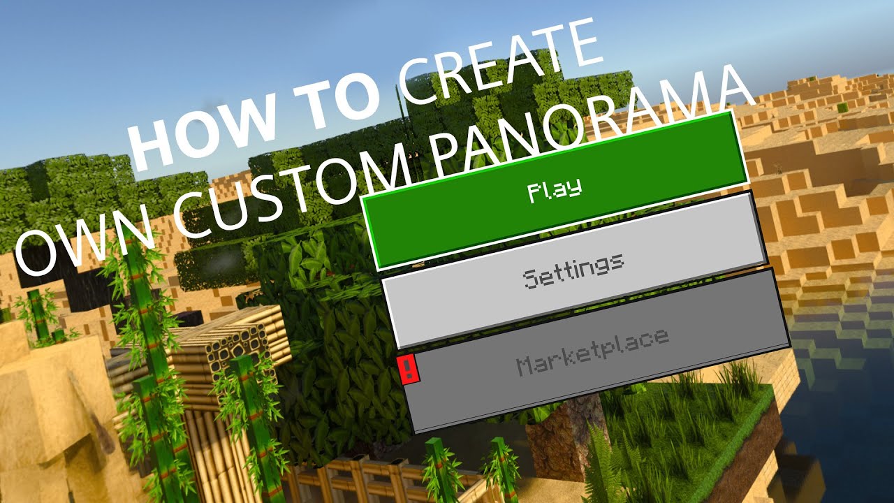 HOW TO make own custom panorama in Minecraft Bedrock / DOWNLOAD template files