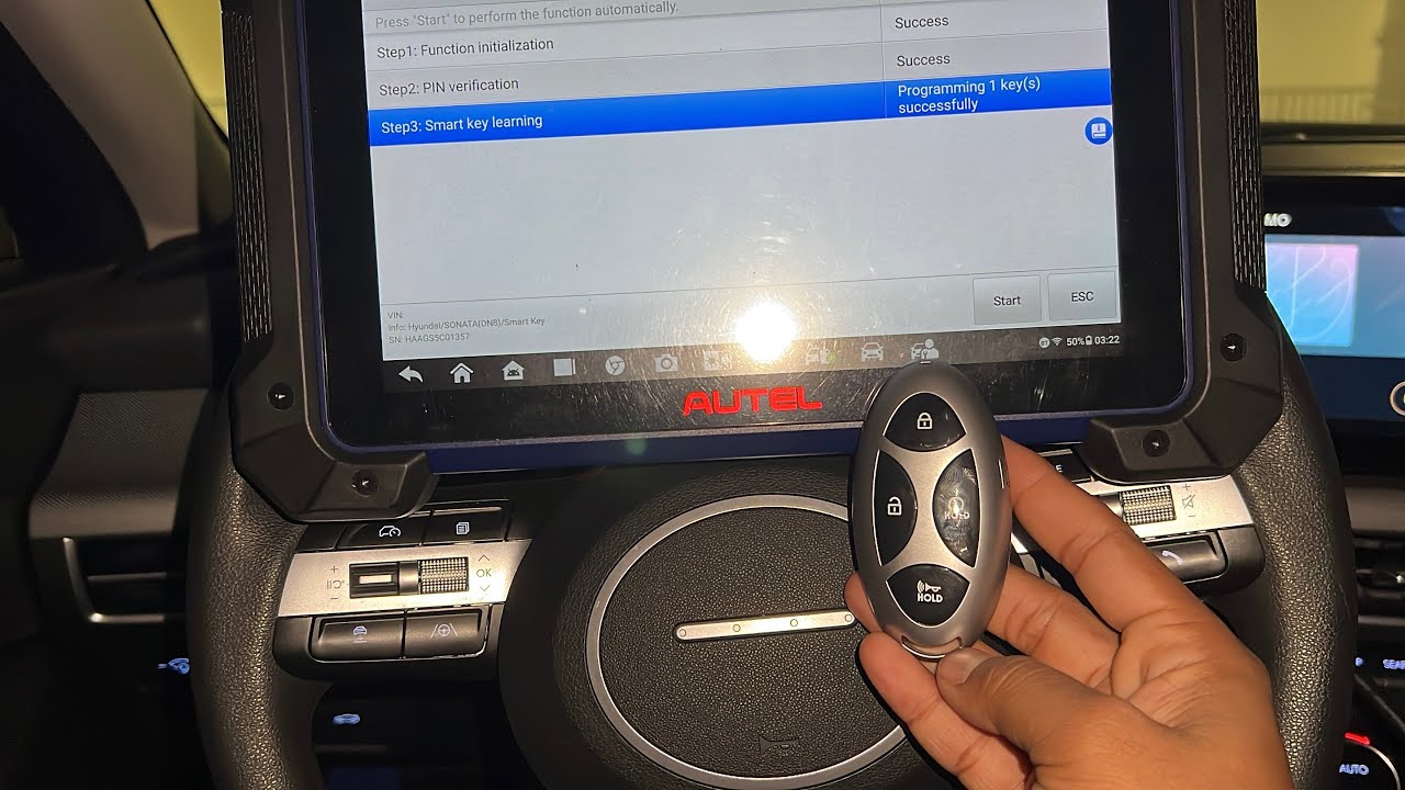 hyundai sonata 2024 Lost smart key programming using autel im608 II 