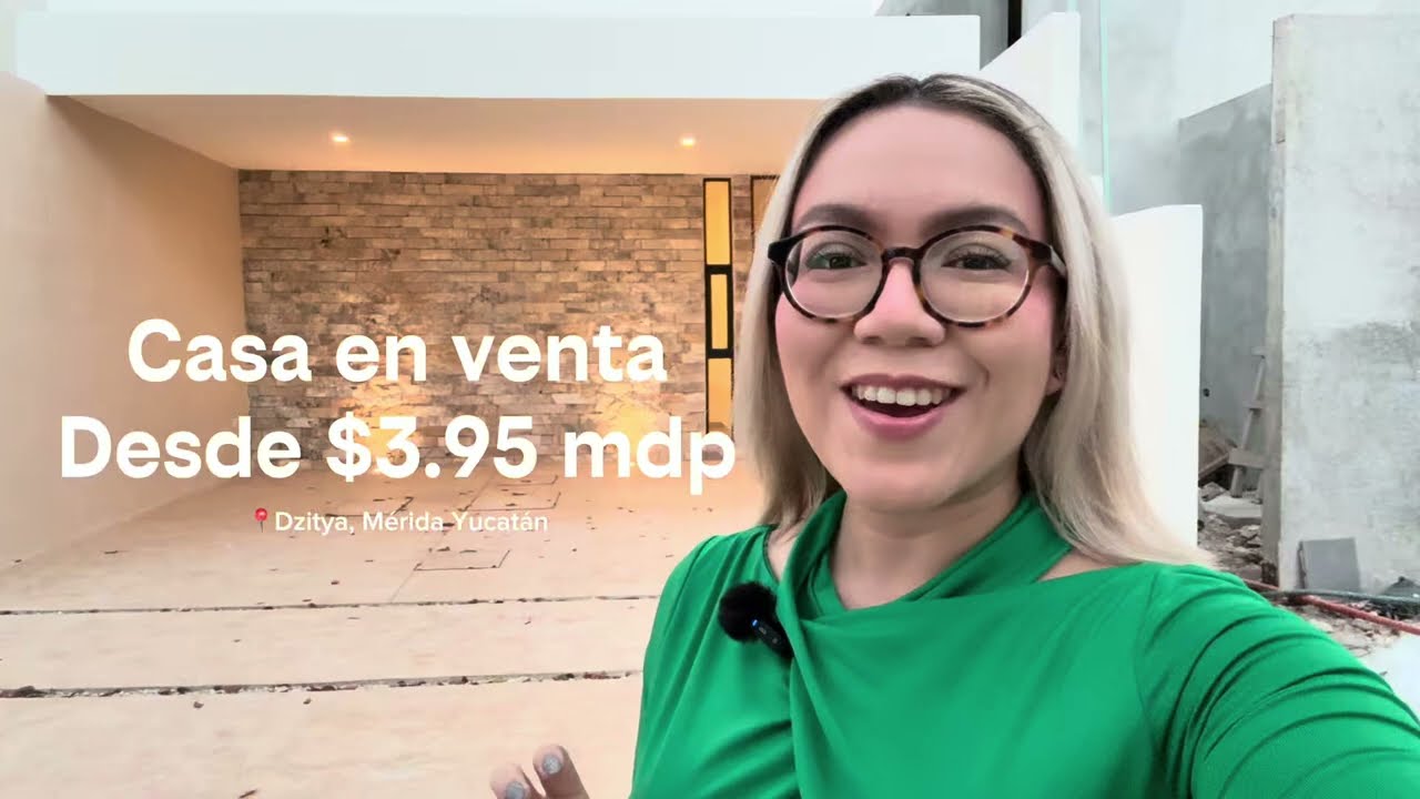 Casa en venta en Dzityá Mérida | 3 recámaras + recámara en planta baja | Casa nueva con piscina