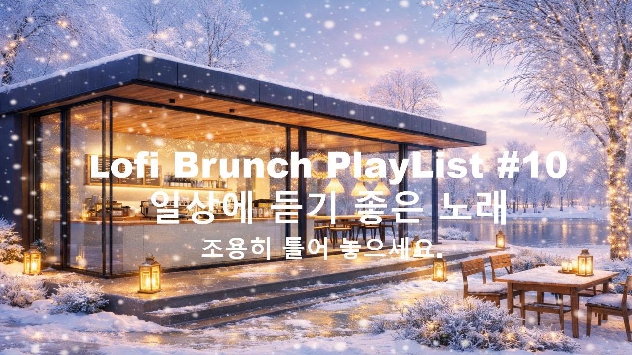 [playlist] 눈 내리는 겨울숲 따뜻한 호수카페에서 l 잔잔한 감성팝 카페음악 #10 l Lofi-pop, Ballad, Jazz l 일할때, 쉴때 듣기좋은 음악
