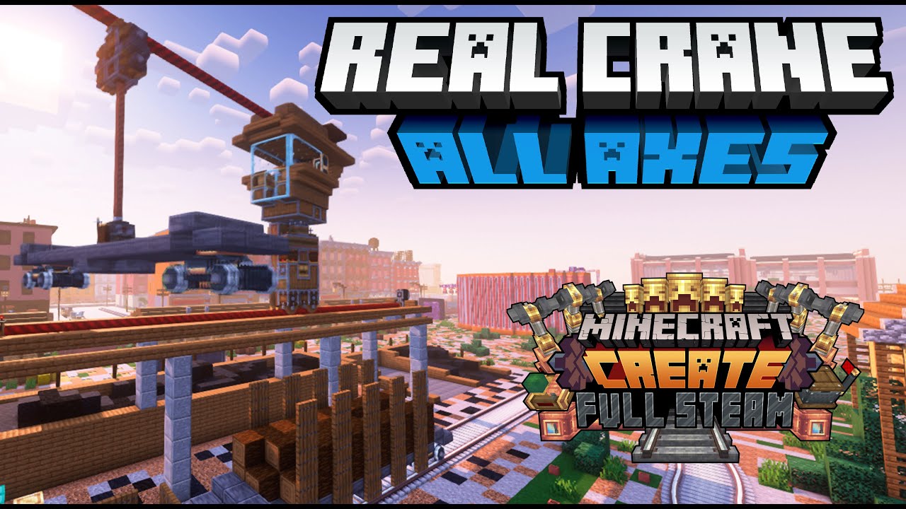 REAL Cargo Crane 360° for Trains Create Mod in Minecraft
