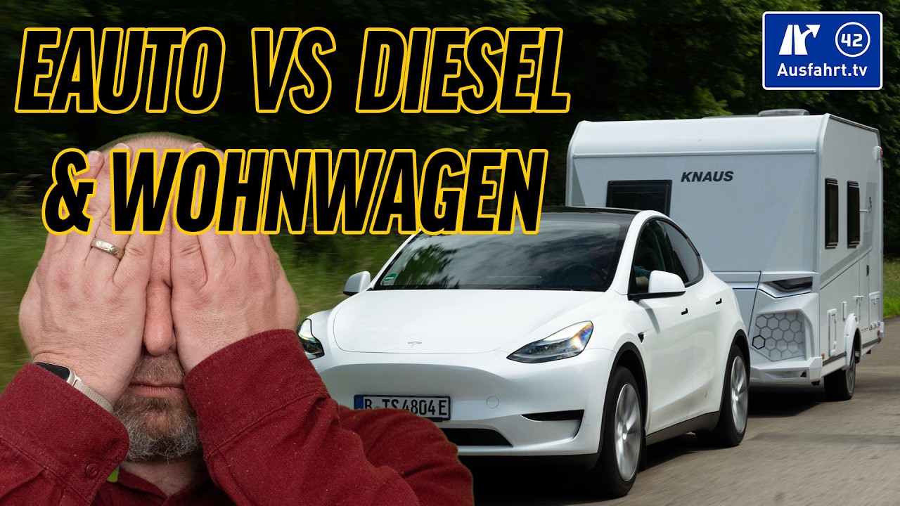 Wohnwagen ziehen: Diesel vs Elektro vs PHEV : großer Verbrauchstest