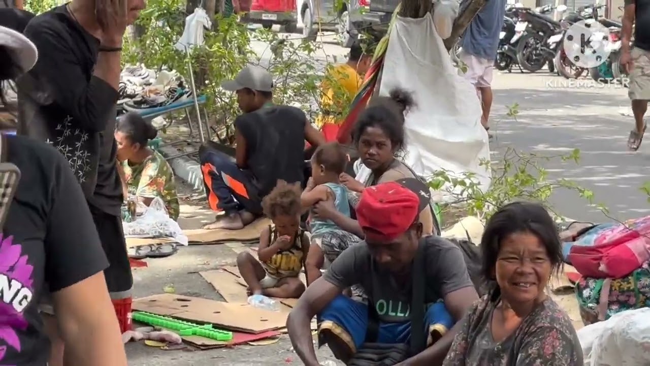 Displayed products of indigenous Aeta during Dinagyang Festival Iloilo, Philippines 