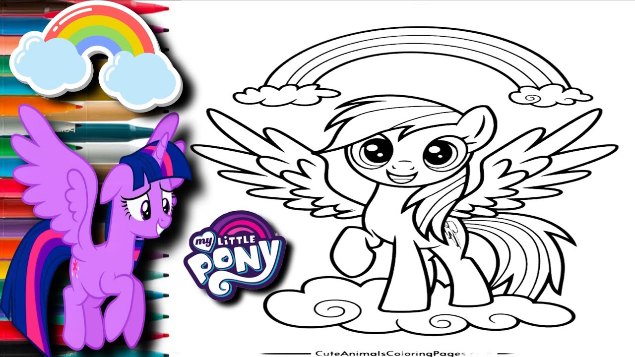 Twilight Sparkle in Rainbow🌈|My little pony cartoon |