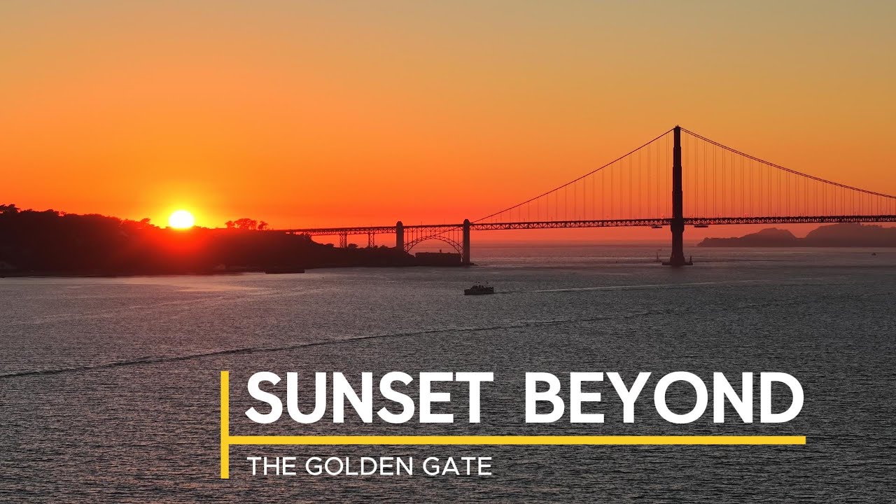Golden Gate Sunset: Beyond the Bridge #sanfransico #sunsets #goldengatebridge #aerialphotography