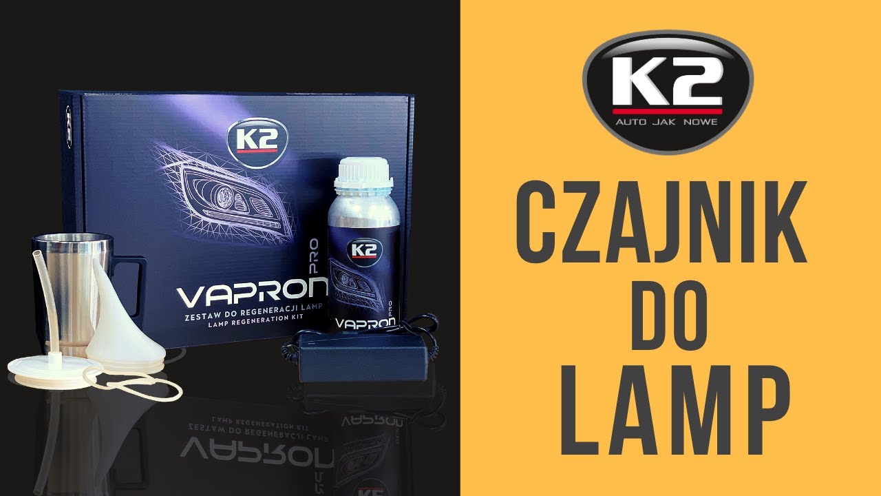 K2 Vapron - magiczny czajniczek do lamp, kubeczek do regeneracji reflektor&oacute;w [WŁĄCZ NAPISY]