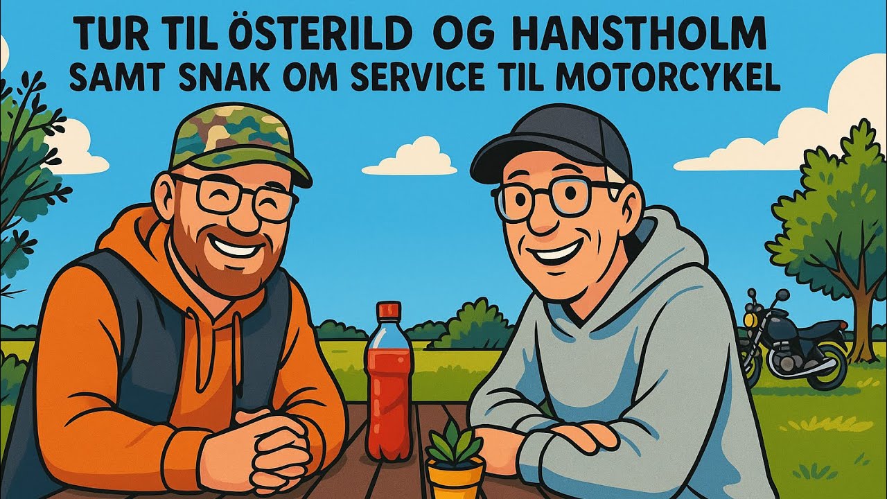 Tur til Østerild testcenter og is i Hanstholm samt snak om service til motorcykel 