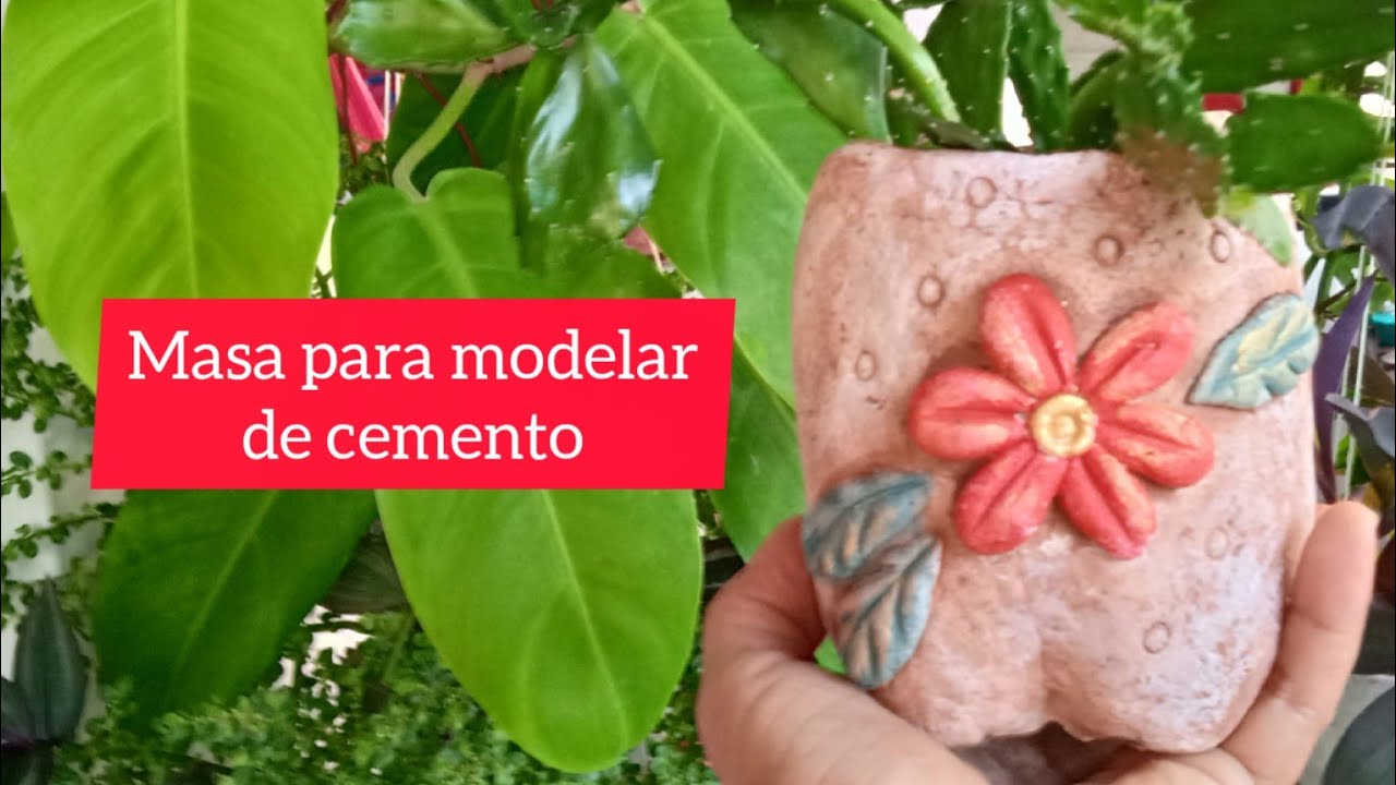 Cómo hacer macetas de cemento reciclando botella plástica! masa para modelar de cemento!