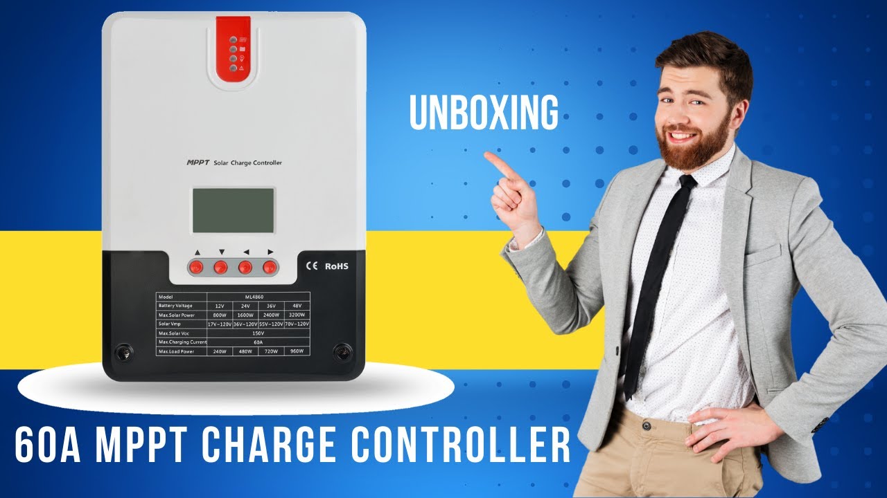 60A MPPT Solar Charge Controller 48V 36V 24V Unboxing ML4860