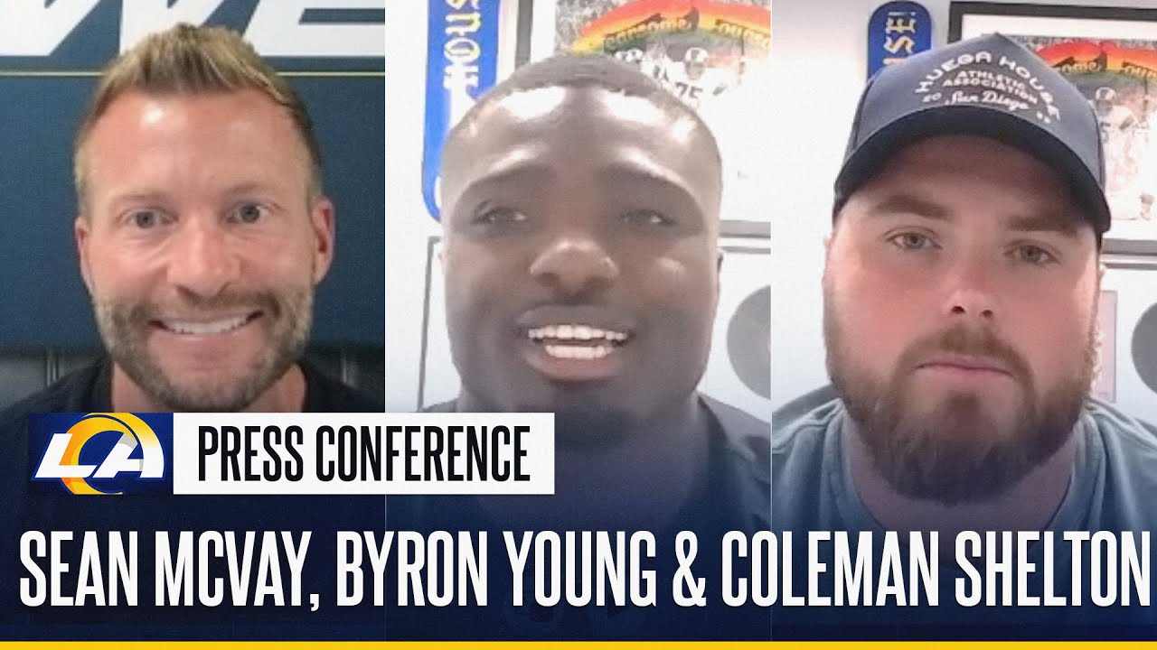 Sean McVay Talks Eagles' Tush Push; Byron Young & Coleman Shelton On Personal Improvements