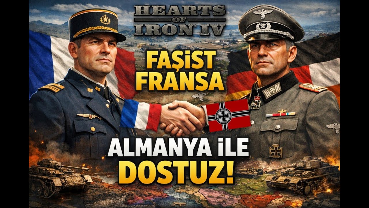 ALMANYA İLE DOST OLDUK - Hearts Of Iron 4 - Faşist Fransa - 1. Bölüm