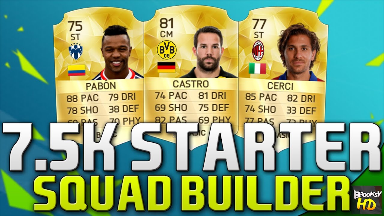 EPIC 7500 COIN STARTER SQUAD BUILDER!!! Ft. Castro & Cerci | FIFA 16 Ultimate Team
