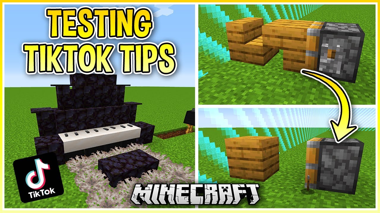 Trying Viral TikTok Minecraft Hacks, Tips & Tricks!